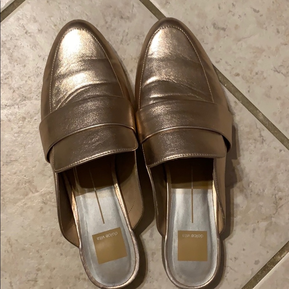 Rose gold mules
